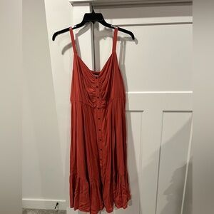 Torrid Rust Maxi Dress with Button Front